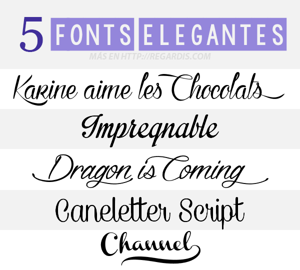 5 Fonts Elegantes Gratis » Regardis