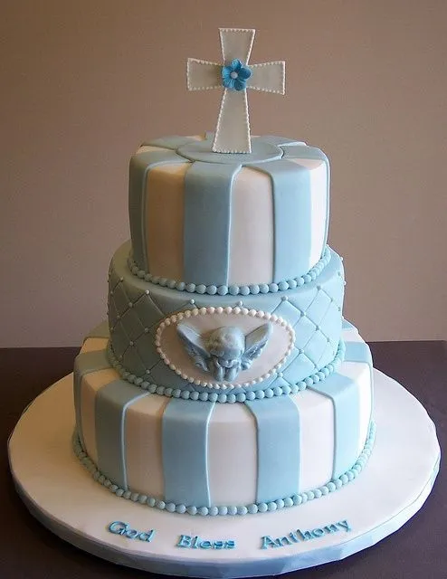 FOR COLE'S CAKE--- TWO LAYERS WHITE (6" and 10"), STRIPES ON ...