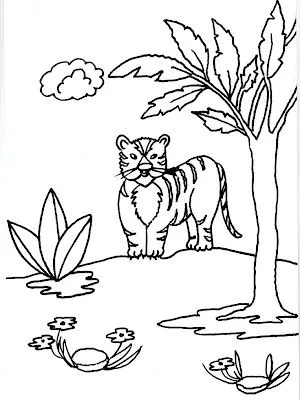 ... FOR KIDS.: DIBUJO PARA COLOREAR DE UN TIGRE A SOMBRA DE UN ARBOLITO ... FOR KIDS.: DIBUJO PARA COLOREAR DE UN TIGRE A SOMBRA DE UN ARBOLITO