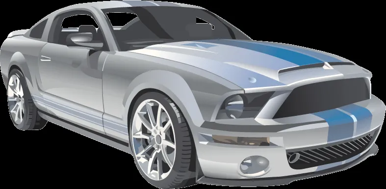 Ilustración vectorial de un Ford Mustang | CosasSencillas.Com Ilustración vectorial de un Ford Mustang | CosasSencillas.Com