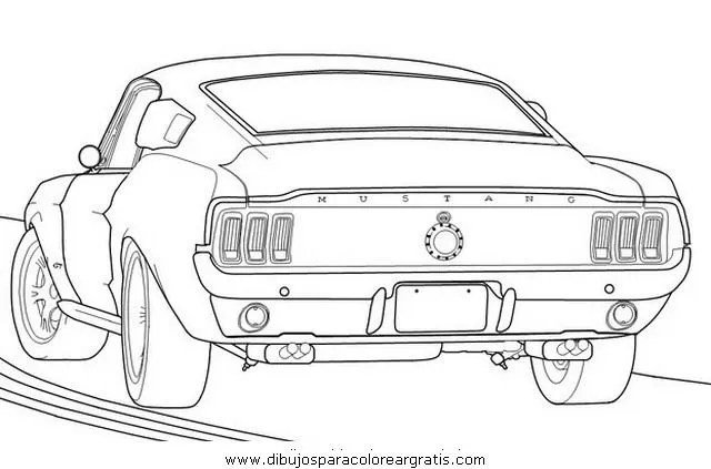 Dibujos para colorear de carros mustang - Imagui