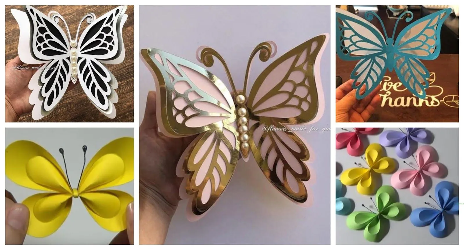La forma más fácil de hacer mariposas en 3D con cartulina ~ Solountip.com La forma más fácil de hacer mariposas en 3D con cartulina ~ Solountip.com