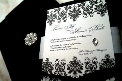 INVITACIONES BLANCO Y NEGRO! - Fotos - Comunidad bodas.com.mx