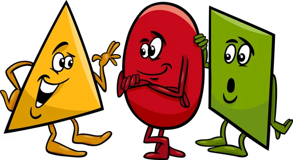Formas básicas de dibujos animados ilustración — Vector stock ... Formas básicas de dibujos animados ilustración — Vector stock ...