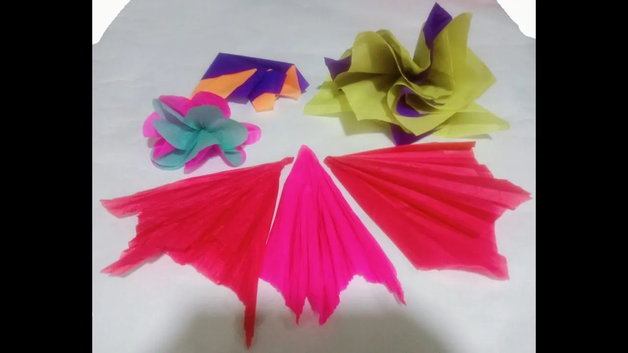 6 formas de doblar papel china o papel seda - YouTube 6 formas de doblar papel china o papel seda - YouTube