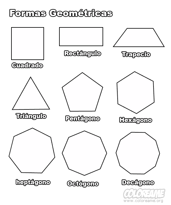 las formas para imprimir | Dibujo para Colorear de Formas ...