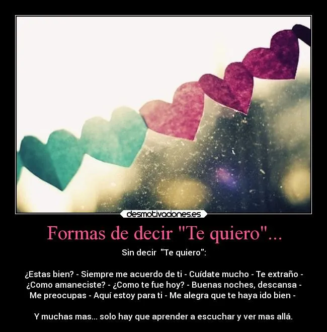 Buenas noches te quiero desmotivaciones - Imagui