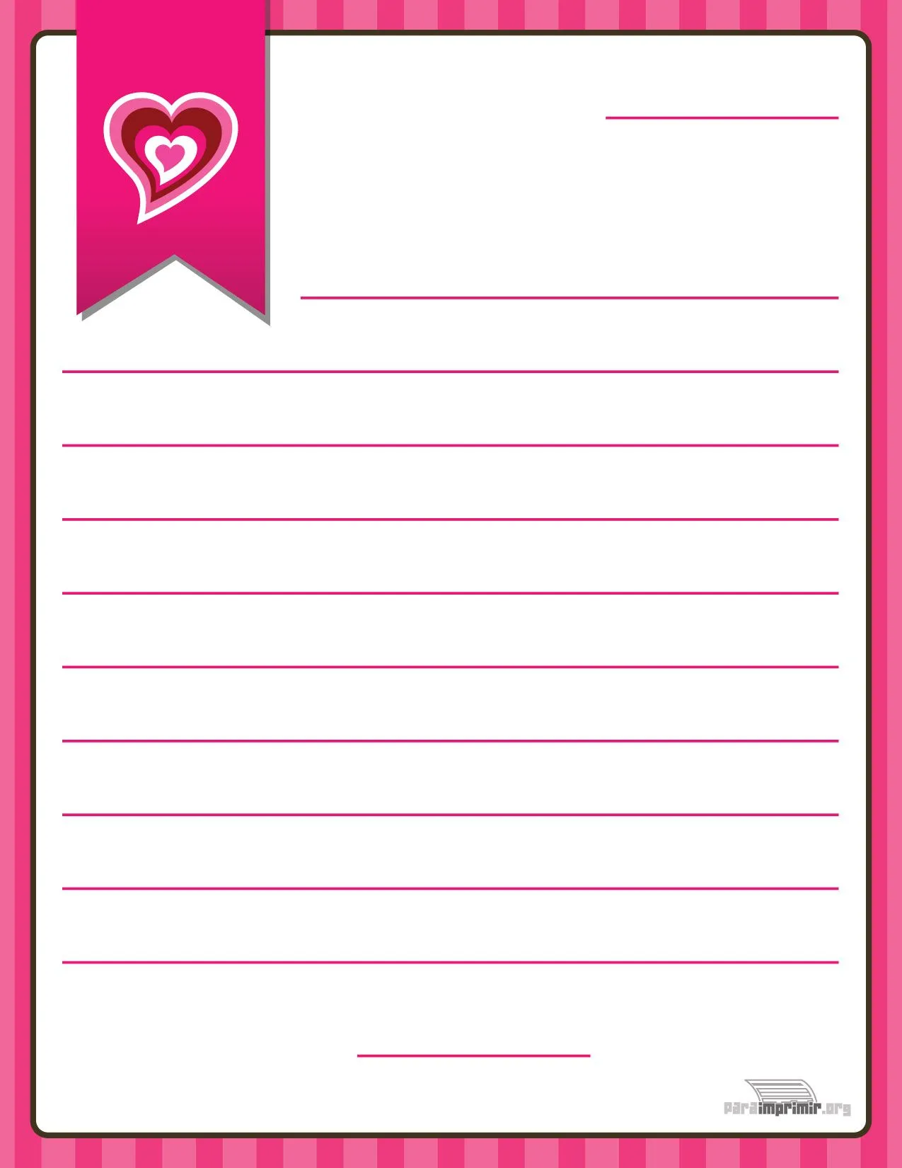 Formato de carta de amor para imprimir