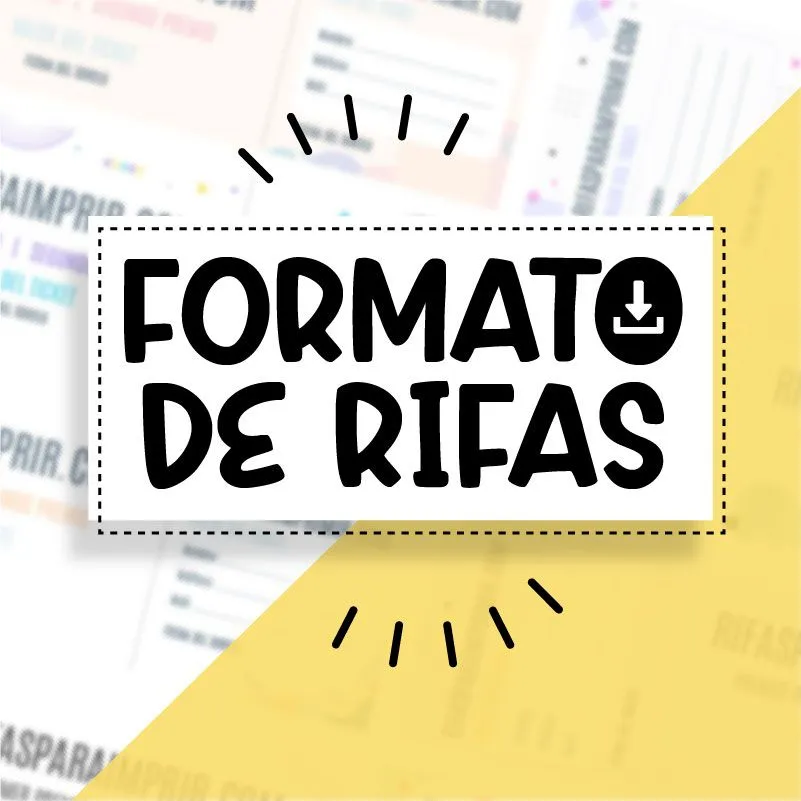 ▷ Formato de rifa 【Rifas para imprimir 】