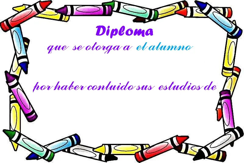 Diplomas en blanco para rellenar en word - Imagui