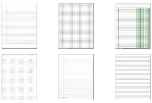 Formatos de papeles para imprimir