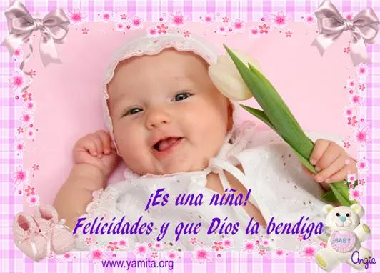 Tarjeta – Es una niña… Felicidades y que Dios la bendiga | Mujeres ... Tarjeta – Es una niña… Felicidades y que Dios la bendiga | Mujeres ...