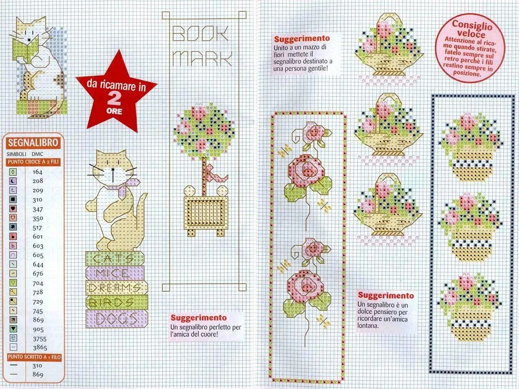 foro marcapaginas punto cruz (2) | Aprender manualidades es ...