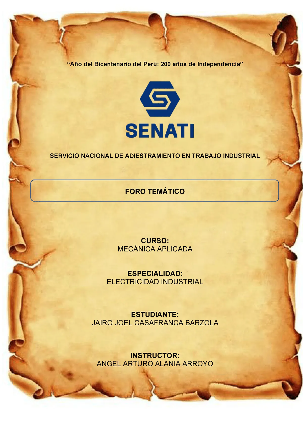 Foro temático - Foro temático. Mecánica Aplicada. SENATI - “Año del Bicentenario del Perú: 200 años - Studocu Foro temático - Foro temático. Mecánica Aplicada. SENATI - “Año del Bicentenario del Perú: 200 años - Studocu