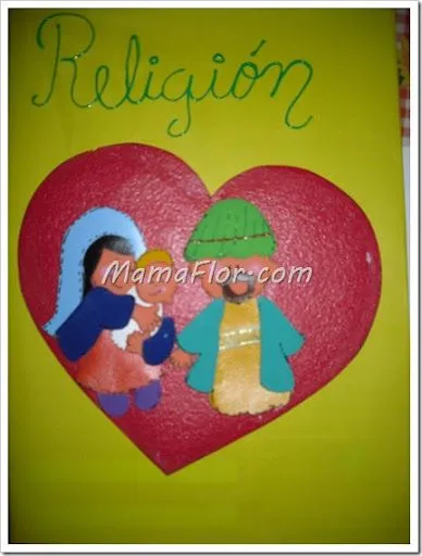 Como forrar el cuaderno de religion - Manualidades MamaFlor