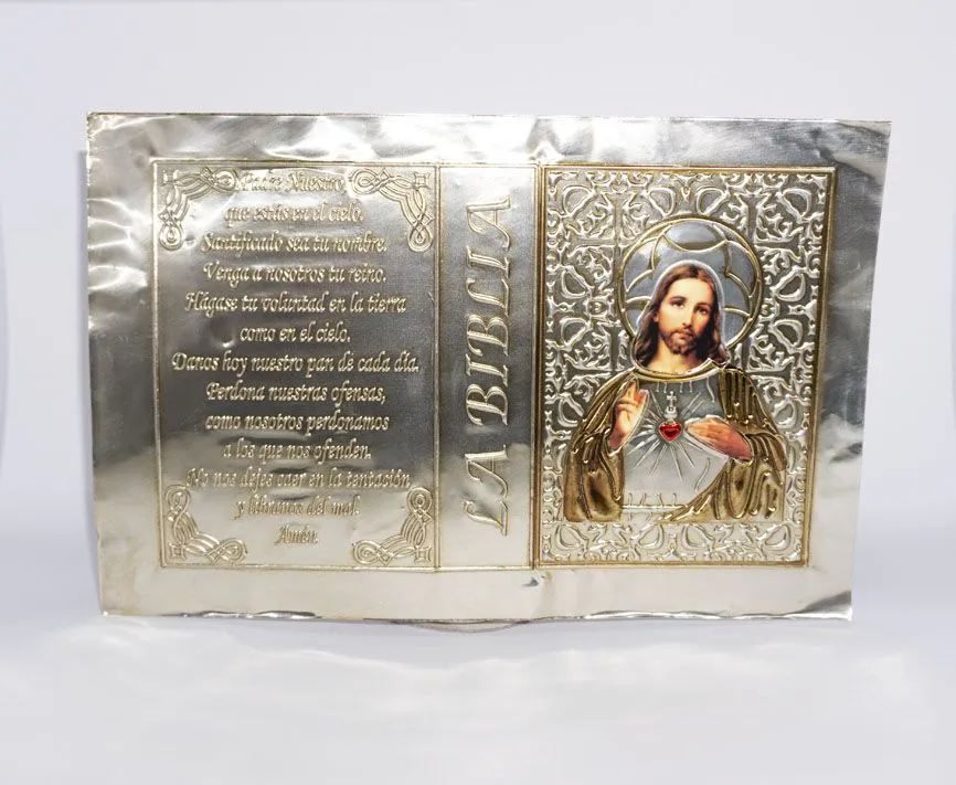 Forro Biblia Sagrado Corazón de Jesús – Manualidades Liston de Oro Forro Biblia Sagrado Corazón de Jesús – Manualidades Liston de Oro