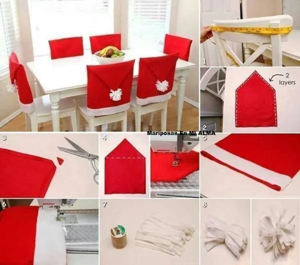 Forro para silla de Navidad | Navidad | Pinterest | Navidad