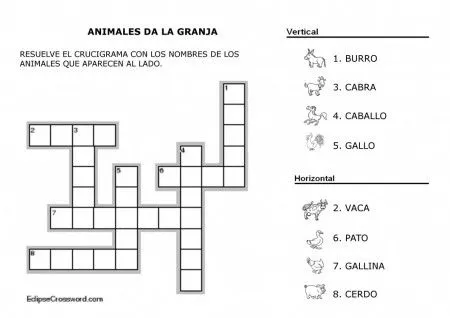 Crear juego de palabras cruzadas para imprimir - Imagui