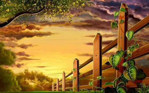Paseando por la red: Wallpaper:paisaje al amanecer - arte digital.