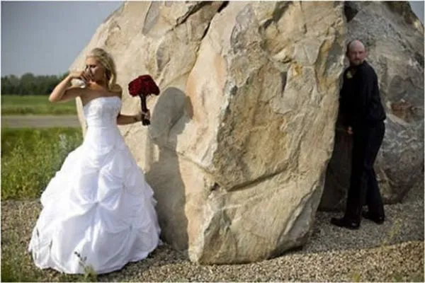 Foto de boda muy original