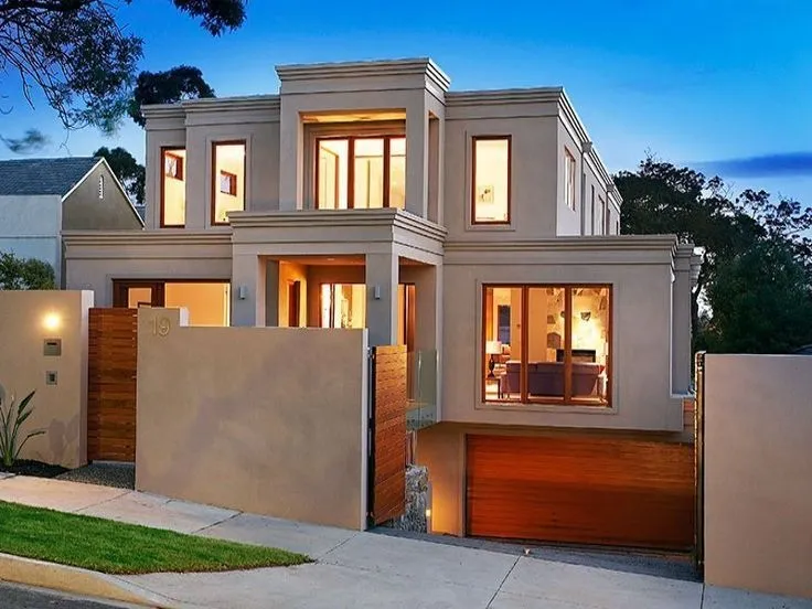 foto-fachada-de-casa-moderna-con-garaje-estacionamiento-en-sotano ... foto-fachada-de-casa-moderna-con-garaje-estacionamiento-en-sotano ...