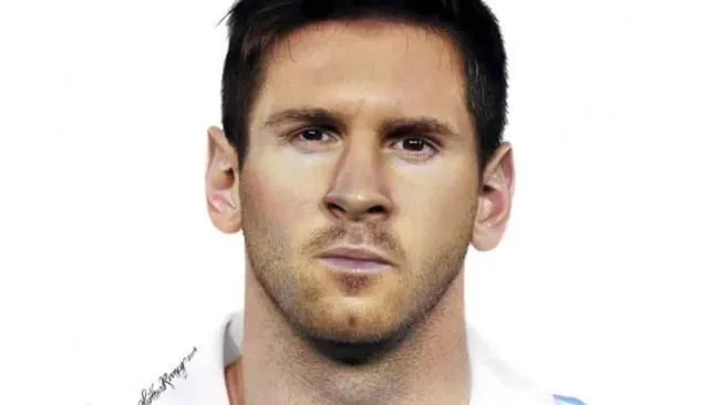 No es una foto de Messi... ¡Es un dibujo! Mirá el video que ...