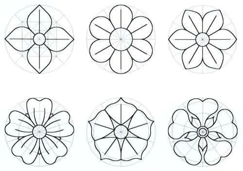 Molde de flores para pintar - Imagui