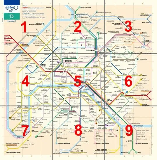 Foto Piantina generale, divisa per zone, della Metropolitana di ... Foto Piantina generale, divisa per zone, della Metropolitana di ...
