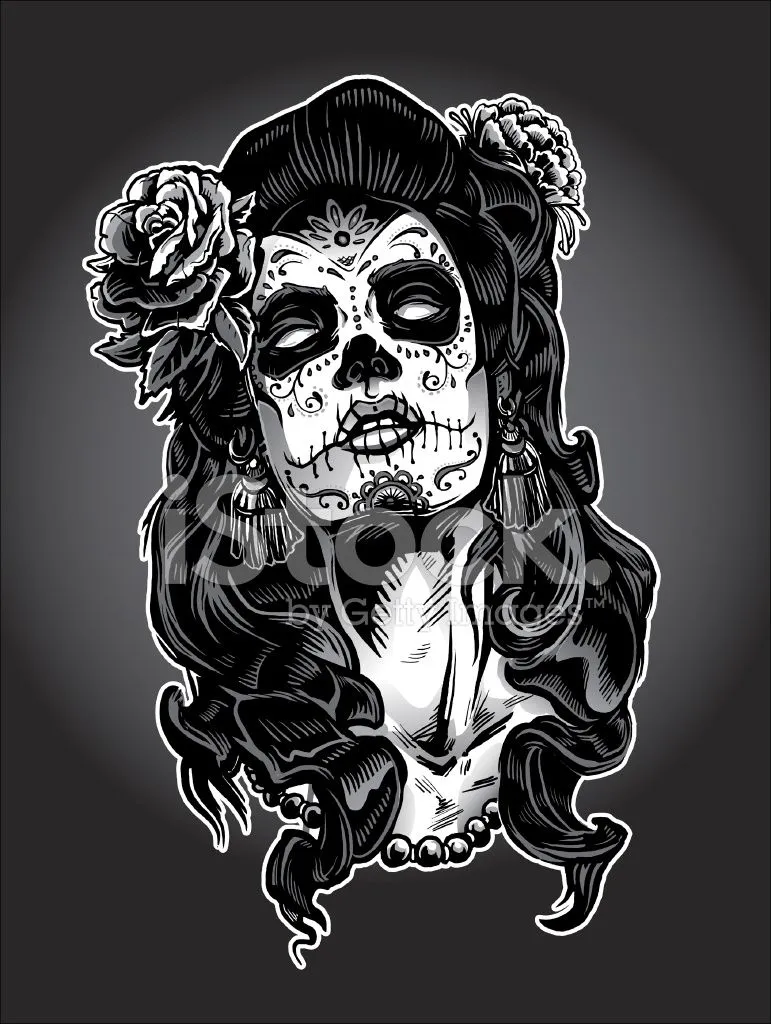 Foto De Stock Día De La Mujer Muerta De Calavera | Libre De Derechos |  FreeImages