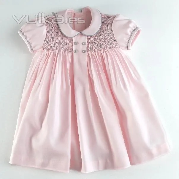 Vestidos de niña bordados en punto smock - Imagui Vestidos de niña bordados en punto smock - Imagui