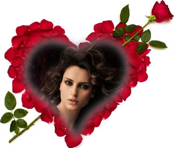 Fotoefectos con rosas rojas.