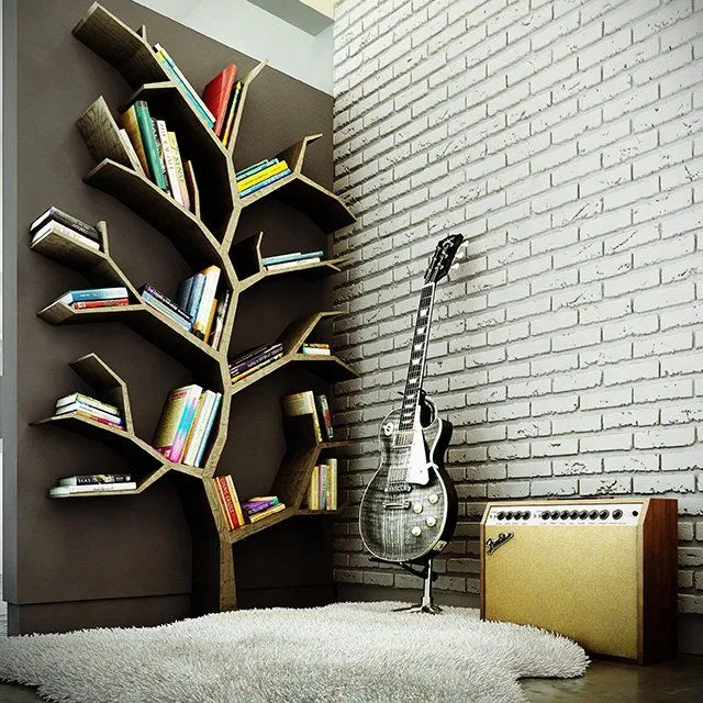 FOTOFRONTERA: Librero moderno en forma de árbol