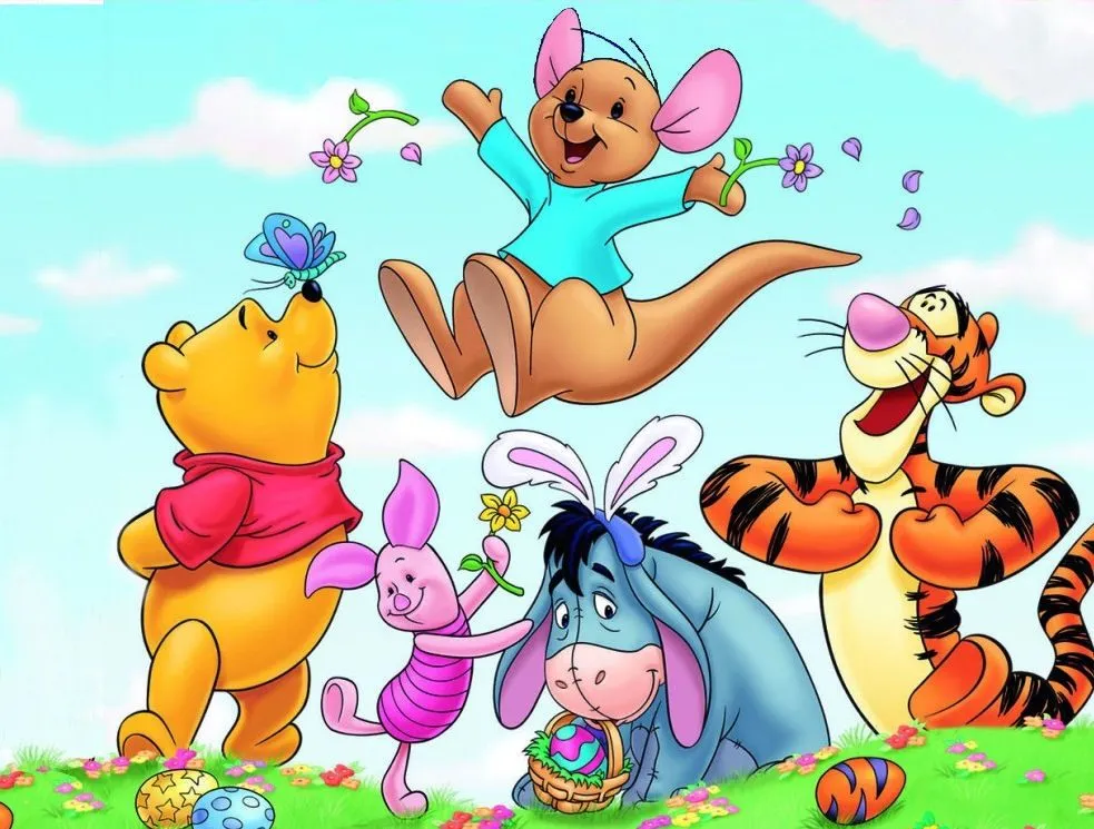Winnie pooh y sus amigos jugando en el jardín de los sueños Winnie pooh y sus amigos jugando en el jardín de los sueños