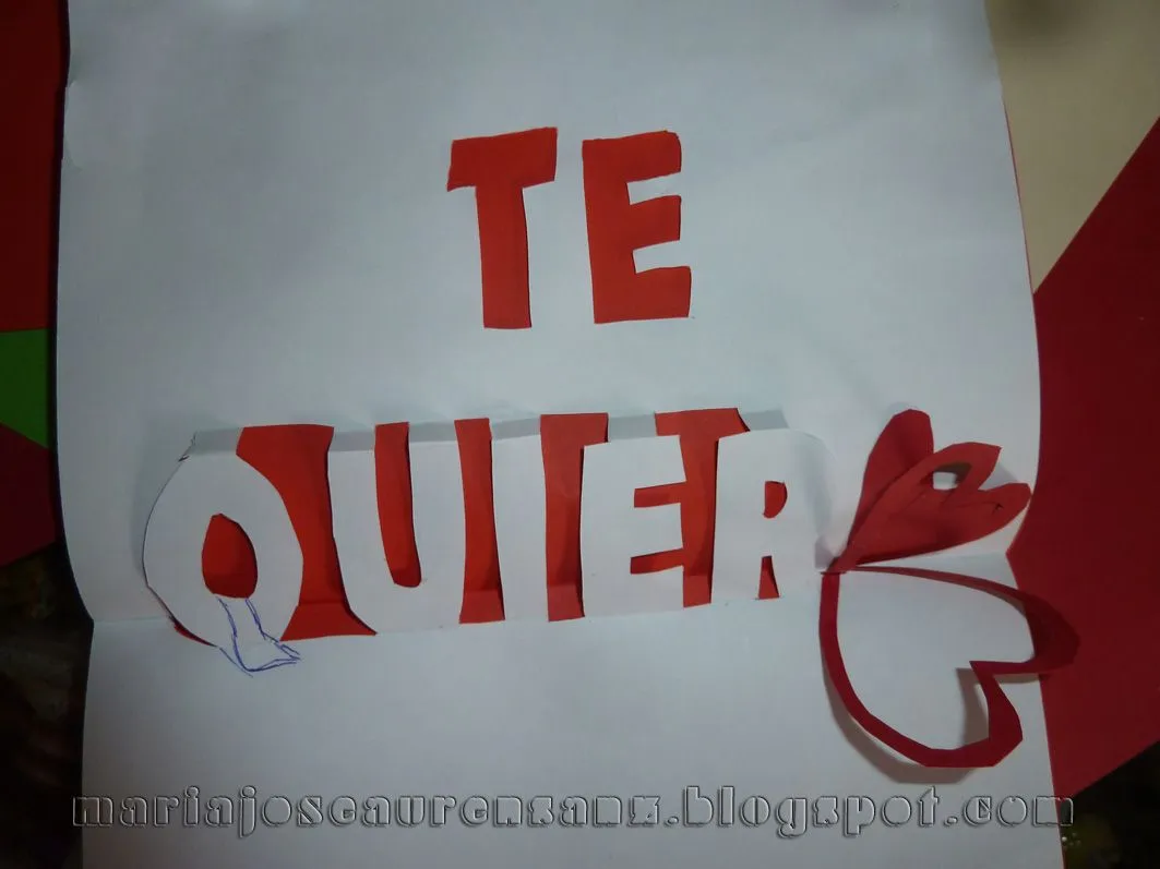 Fotografías de Mj Aurensanz: Tarjeta de San Valentín pop up Te quiero