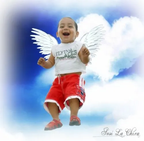 Fotomontajes de bebés con alas - Imagui
