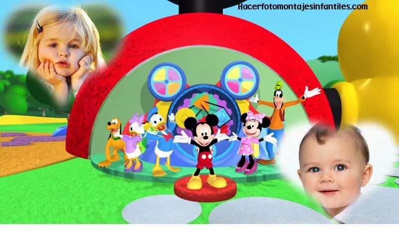 Fotomontaje de la Casa de Mickey Mouse | Fotomontajes infantiles Fotomontaje de la Casa de Mickey Mouse | Fotomontajes infantiles