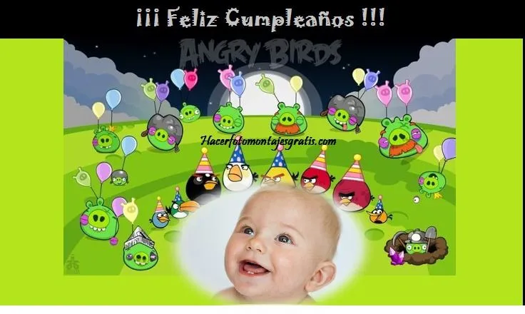 Fotomontaje de Cumpleaños con Angry Birds | Hacer Fotomontajes Gratis Fotomontaje de Cumpleaños con Angry Birds | Hacer Fotomontajes Gratis