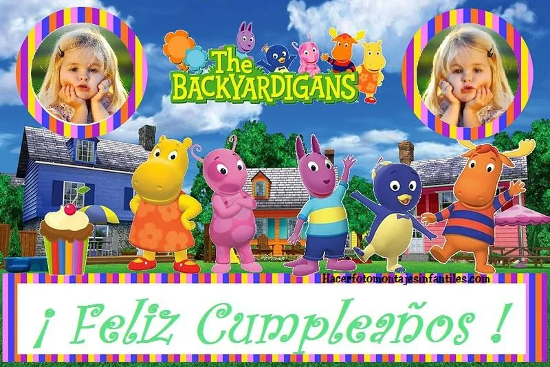 Fotomontaje de Cumpleaños con los Backyardigans | Fotomontajes ...