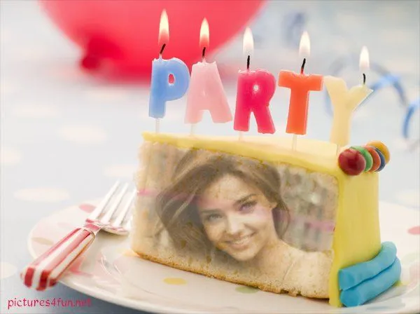 Pagina para Editar Fotos: Fotomontaje de Pastel de Cumpleaños