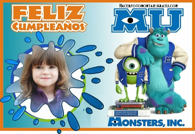 Fotomontaje de Feliz Cumpleaños Monsters University | Hacer ...