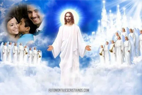 Fotomontaje de Jesús con sus ángeles en el Cielo | Fotomontajes ... Fotomontaje de Jesús con sus ángeles en el Cielo | Fotomontajes ...