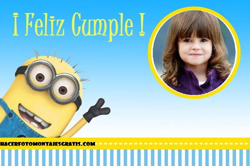 Fotomontaje de Minion para Cumpleaños | Hacer Fotomontajes Gratis