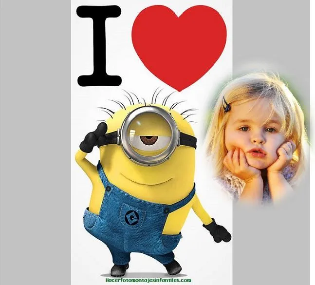 Fotomontaje de minion enamorado | Fotomontajes infantiles