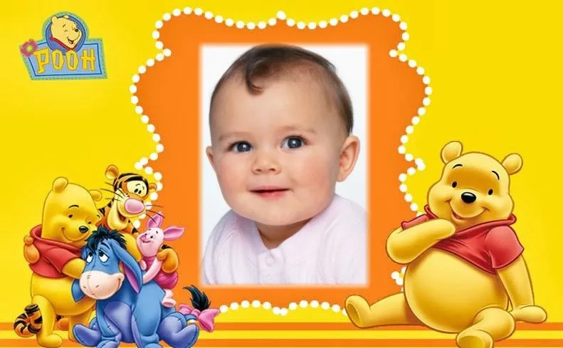 Marcos de Winnie Pooh bebé para editar - Imagui