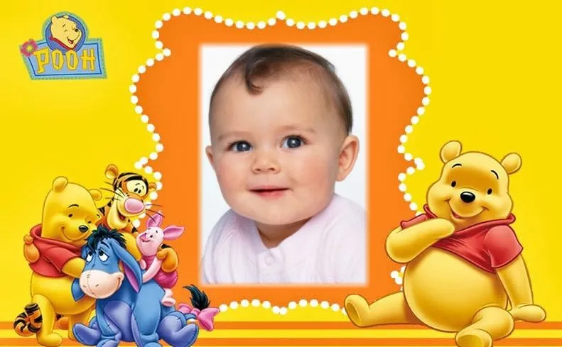 Fotomontaje de Osito Pooh | Fotomontajes infantiles Fotomontaje de Osito Pooh | Fotomontajes infantiles