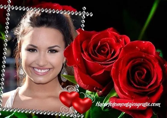 Fotomontaje de rosas rojas y dos corazones | Hacer Fotomontajes Gratis Fotomontaje de rosas rojas y dos corazones | Hacer Fotomontajes Gratis