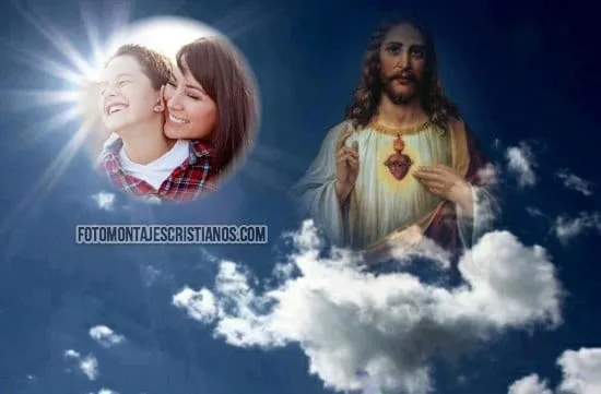 Fotomontaje con el Sagrado Corazón en el Cielo | Fotomontajes ... Fotomontaje con el Sagrado Corazón en el Cielo | Fotomontajes ...