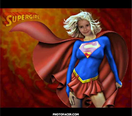Fotomontaje de SuperGirl.