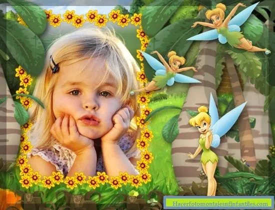 Fotomontaje infantil con Tinkerbell | Fotomontajes infantiles Fotomontaje infantil con Tinkerbell | Fotomontajes infantiles