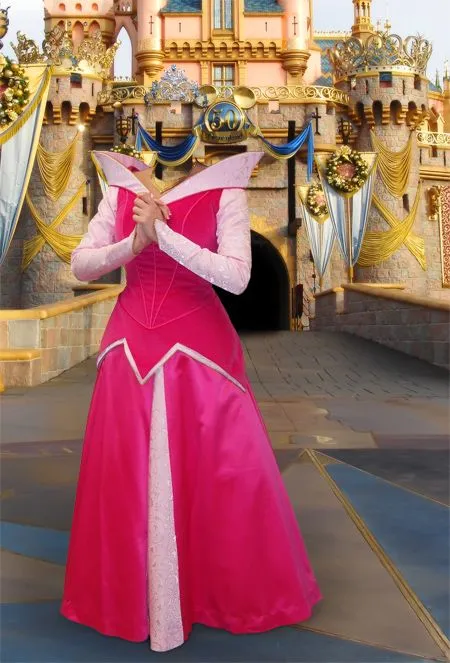 Fotomontaje Vestido de Princesa delante del Castillo Disney. Fotomontaje Vestido de Princesa delante del Castillo Disney.